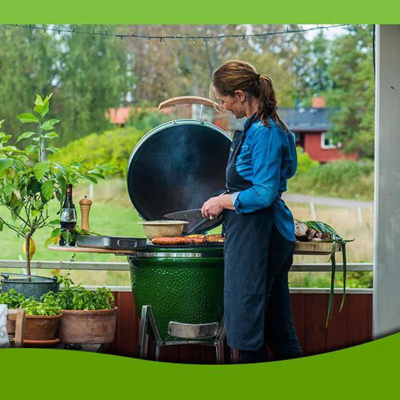13 Inch Portableset Indoor Ceramic Barbecue Grill Outdoor Garden Foldable Charcoal Barbecue Grill Stainless Steel BBQ Grill 5