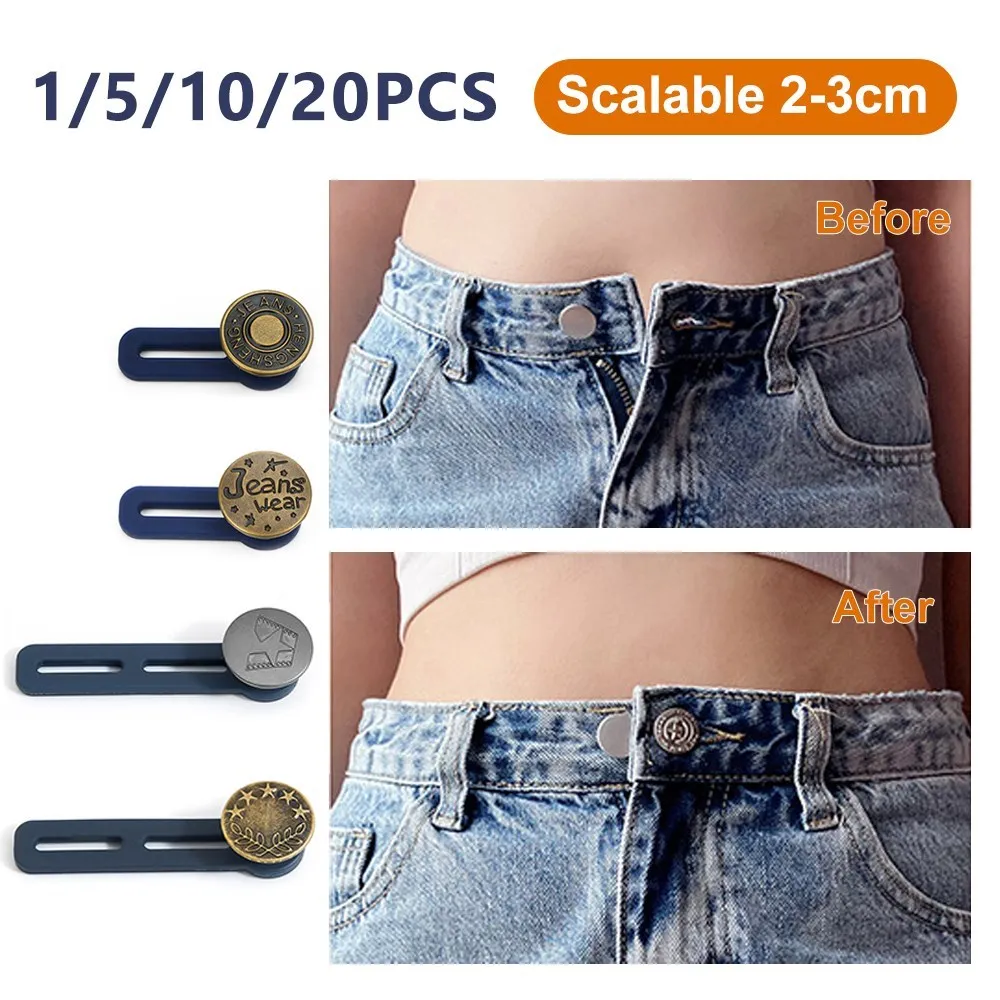 BUTTONS CLOTHES FASTENER Sewing Accessories Jeans Waist Extension