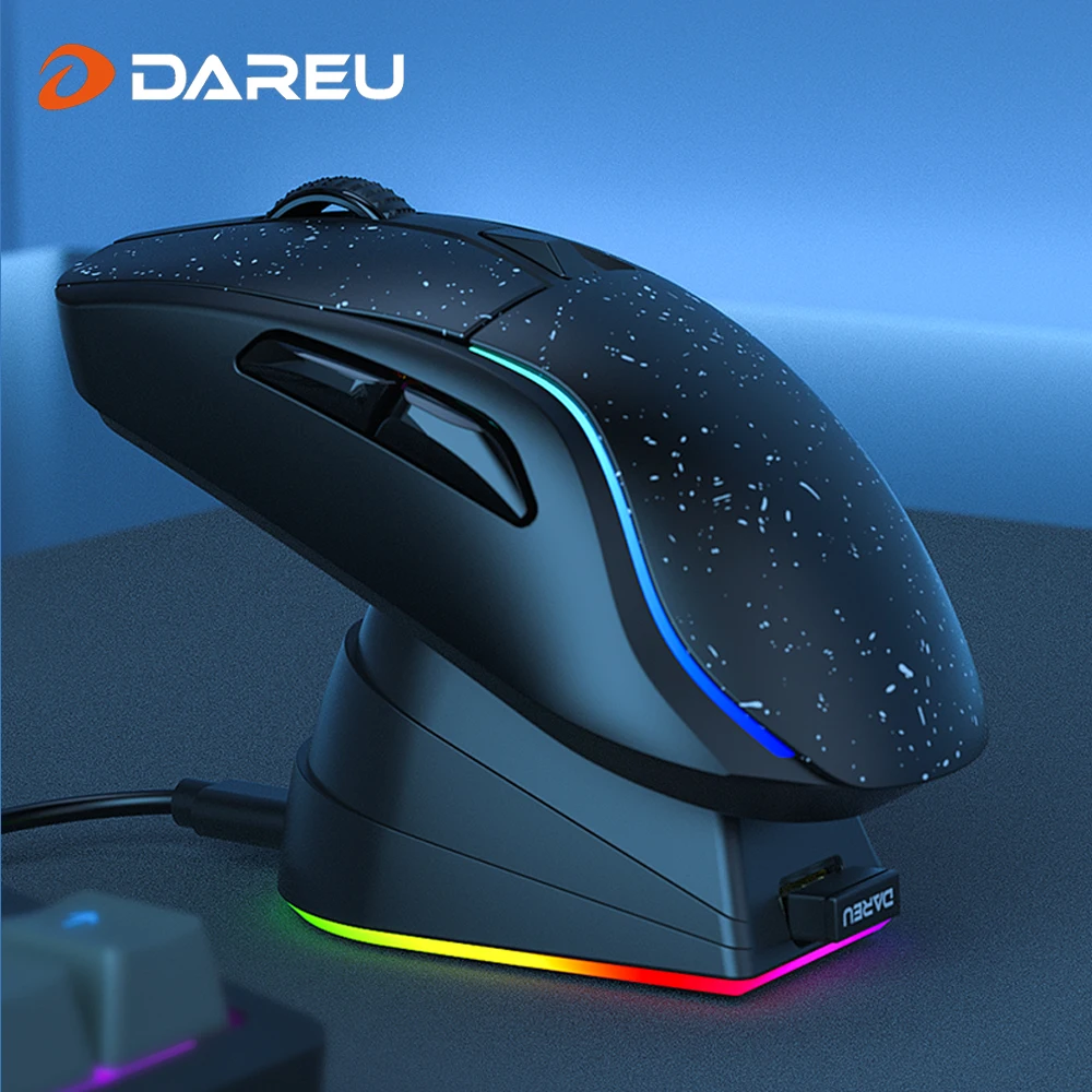 Dareu-3モード接続ワイヤレスゲーミングマウス,Bluetooth