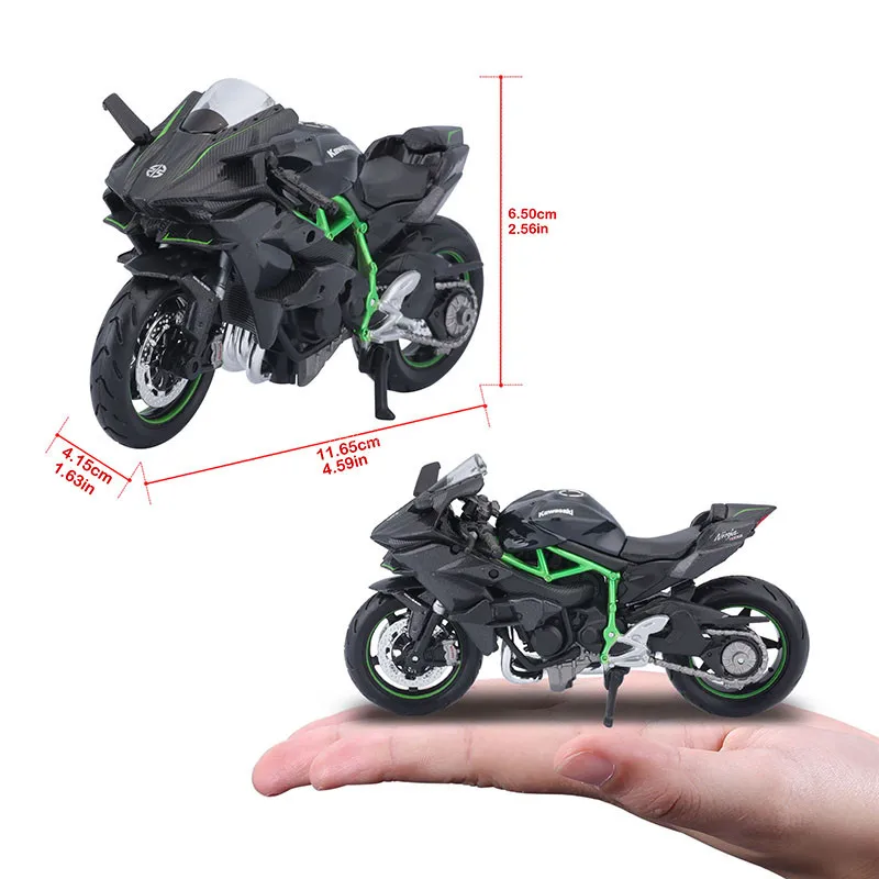 Maisto 1:18 Kawasaki Ninja ZX-12R Genuine Alloy Motorcycle