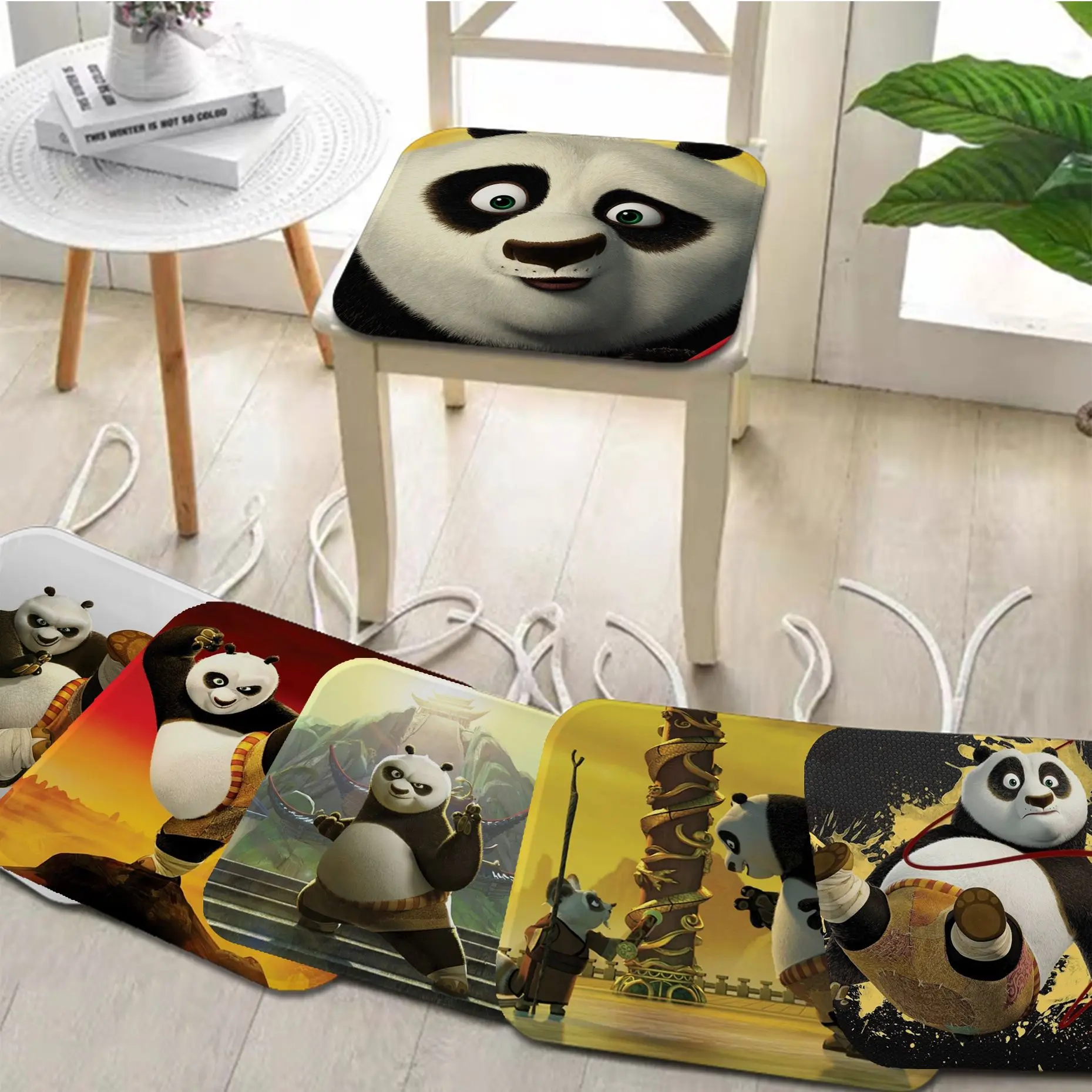 

Movie K-Kung Fu Panda Cushion Mat Modern Minimalist Style Plush Cushion Home Back Cushion Soft Comfortable 50x50cm Outdoor