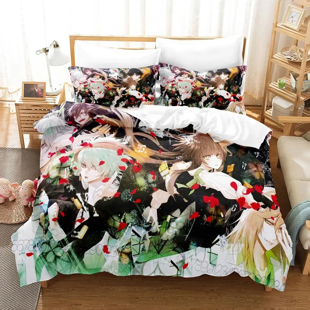 Stampa 3D Anime Game Collar X Malice Bedding Set Copripiumino Set Copripiumino Federa Trapuntata King Queen Size Ragazzi Adulti
