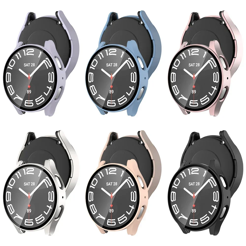 Premium Tempered Glass & PC Protective Bumper for Samsung Galaxy Watch - All-Around Screen Protector