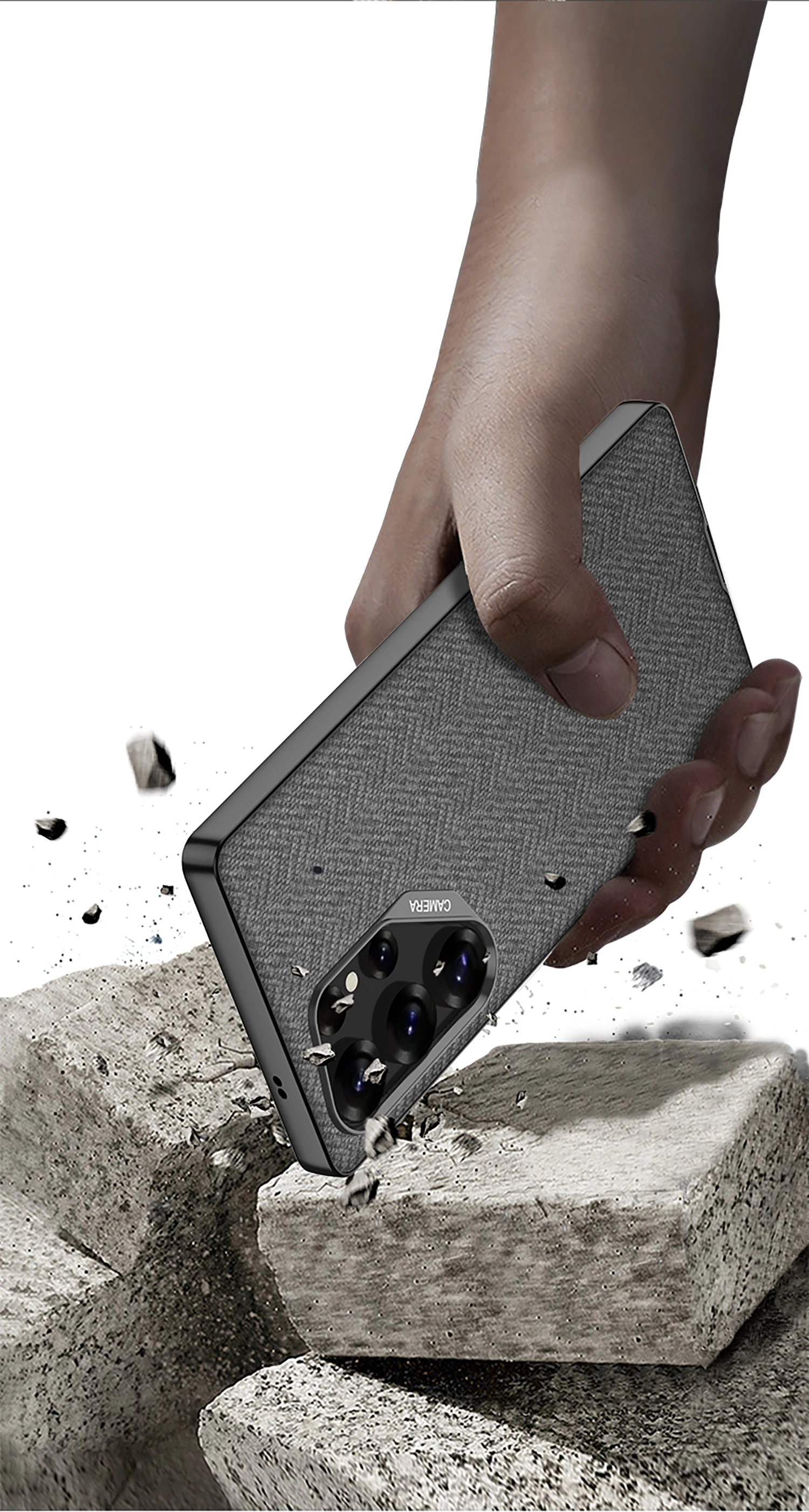 Original Case For Samsung Galaxy S25 Ultra Luxury Nylon Pattern Shockproof Matte