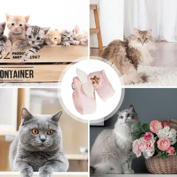Kitten Harness Pet Cute Angel Wing Strap Leads And Collars Set Pet Training Collar Leashes For Cat Dog Rabbit And Other Small 6