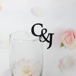 Personalized Mirror Drink Charms and Toasting Tags - Set of 20/50/100 Pieces - 6cm (20pcs Mirror Silver)