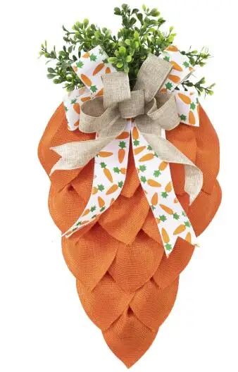 

Easter Wreath Farmhouse Sign Carrot Egg Rabbit Spring Yard Door Sign Window Party Decoration Valentines Say Wreath