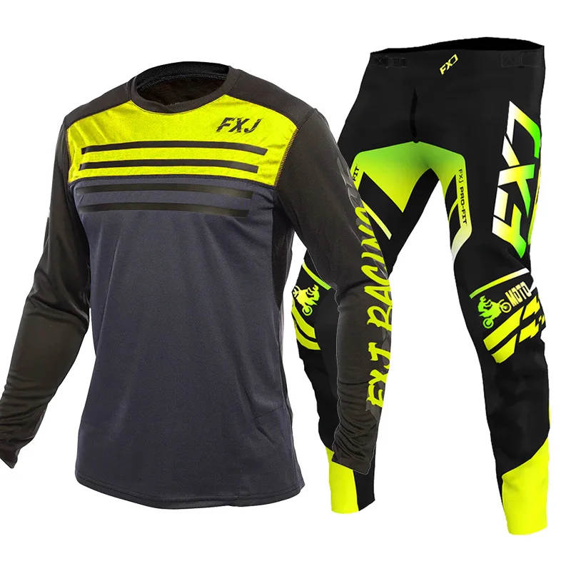 

Комплект снаряжения для мотокросса для внедорожников MX DH, BMX ATV MTB, костюм для эндуро, мужские комплекты, женские трикотажные брюки, мотоциклетный комплект розового, белого, черного цветов