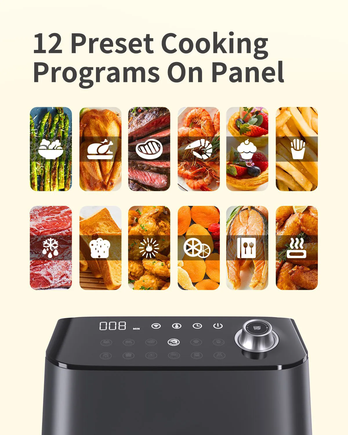 Visible No Oil Air Fryers Digital Oven Machine Oil Free Chips Electric Hot Air Deep Fryers Without