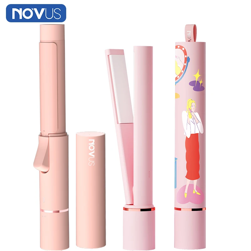 

NOVUS Curling Iron for Short Hair Mini Ceramic Travel Hair Curler Wand 160°C Constant Temperature Professional Mini Curler
