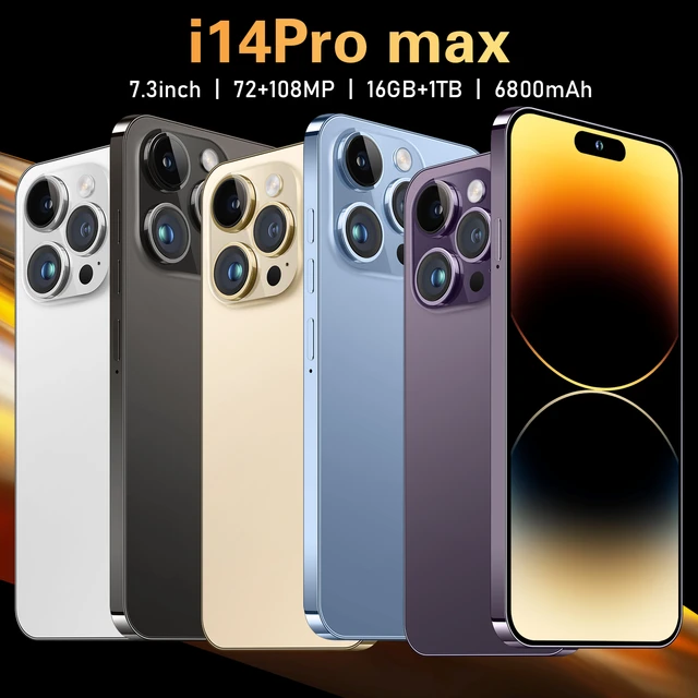 I14 PRO Max 7.3inch Android 16GB+512GB Cell Phone Android 13 Smart Phone  Unlocked Application - China Mobile Phones and Smart Phone price