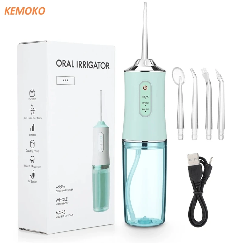 USB Portable Dental Water Flosser Oral Irrigator  Rechargeable Water Jet Floss Tooth Pick Teeth Cleaning Oral Cleaner 2mp 1080p wireless wifi oral endoscope tooth cleaning cmos borescope inspection digital microscope