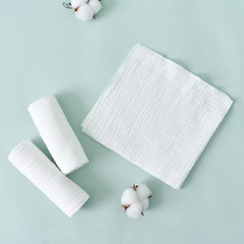 8pc Cotton Baby Gauze Diapers for Newborn Babies Nappy Changing Washable Reusable Double Layer Soft Baby Towel Burp Cloth - 2