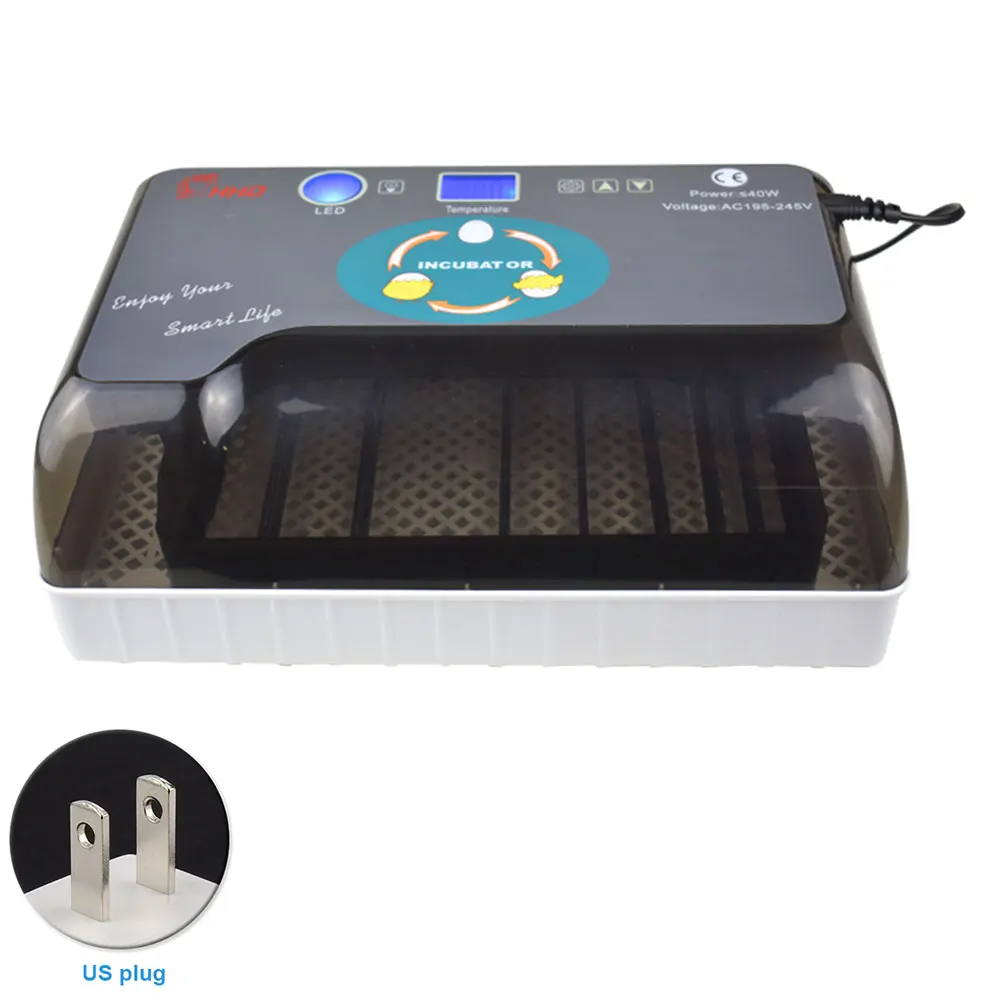 

12 Eggs Poultry Goose Incubadora Digital Led Incubator Machine Bird Duck Hatcher Automatic Turning Chicken -candlers
