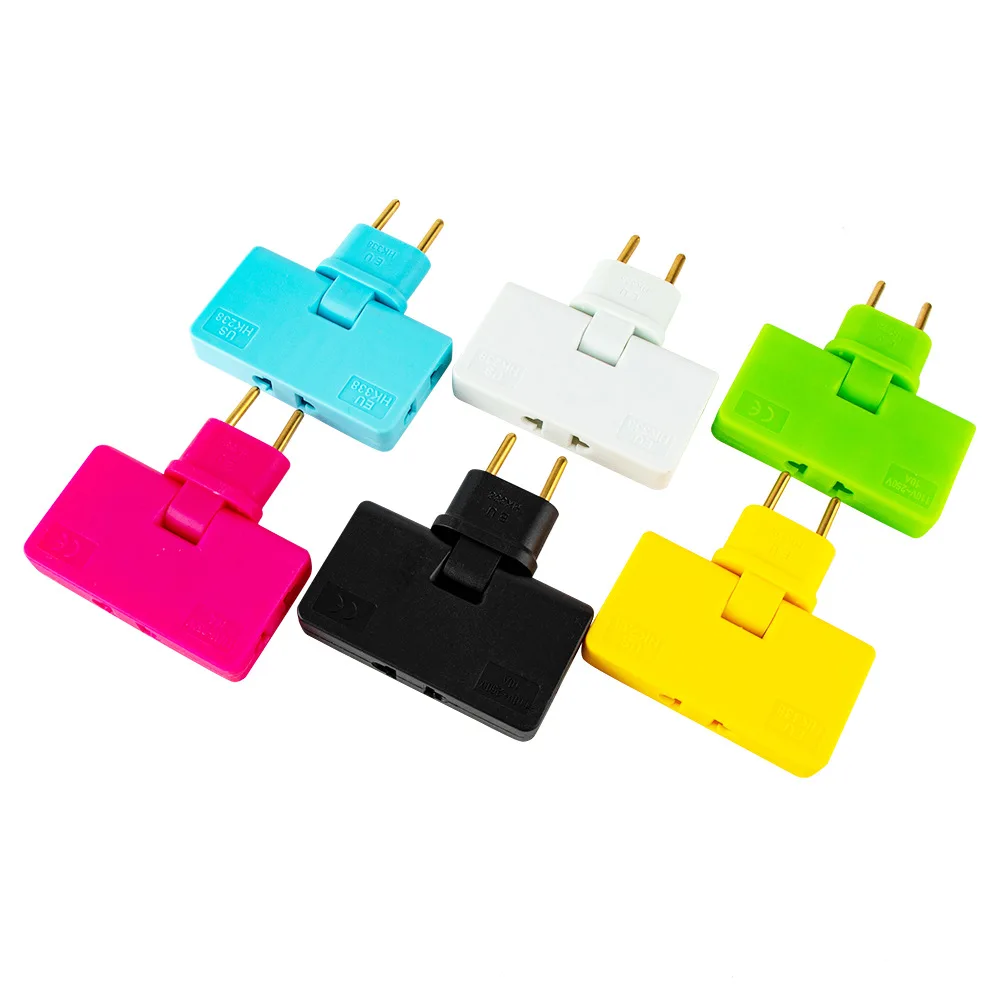 Rotate Plug Eu Converter One In Three 180 Degree Extension Plug Multi plug Mini Slim Wireless Outlet Adapter Light Convenient