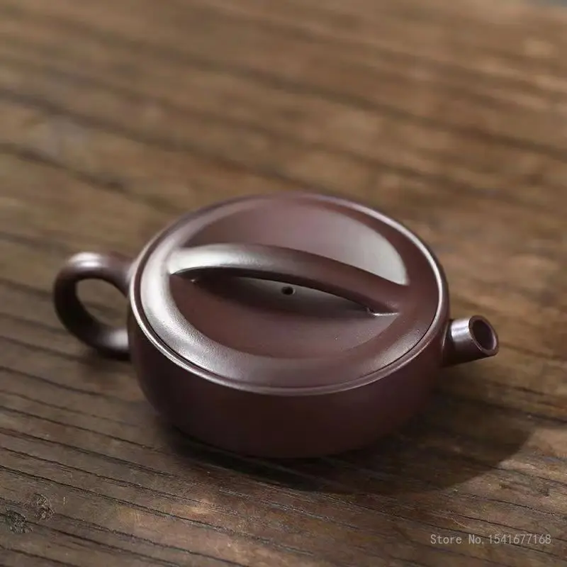 Chinese Style Yixing Original Mine Purple Clay Pot, Kung Fu Tea Set, Creative Household Teaware Handmade Teapot, 200cc, 1Pc