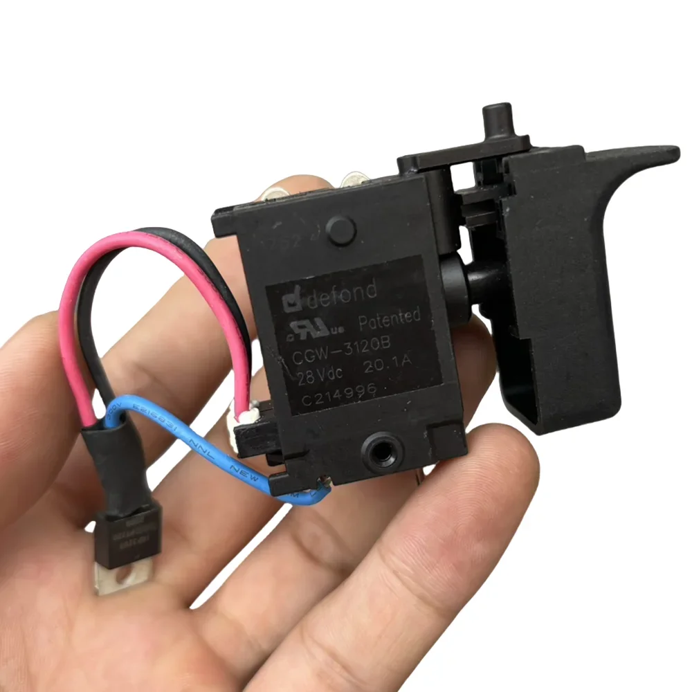 สวิตช์ควบคุมความเร็วกันฝุ่น Bor listrik สำหรับเครื่องมือไฟฟ้าสวิตช์ไขควงความเร็ว CGW-3120B 20.1A 28VDC 1