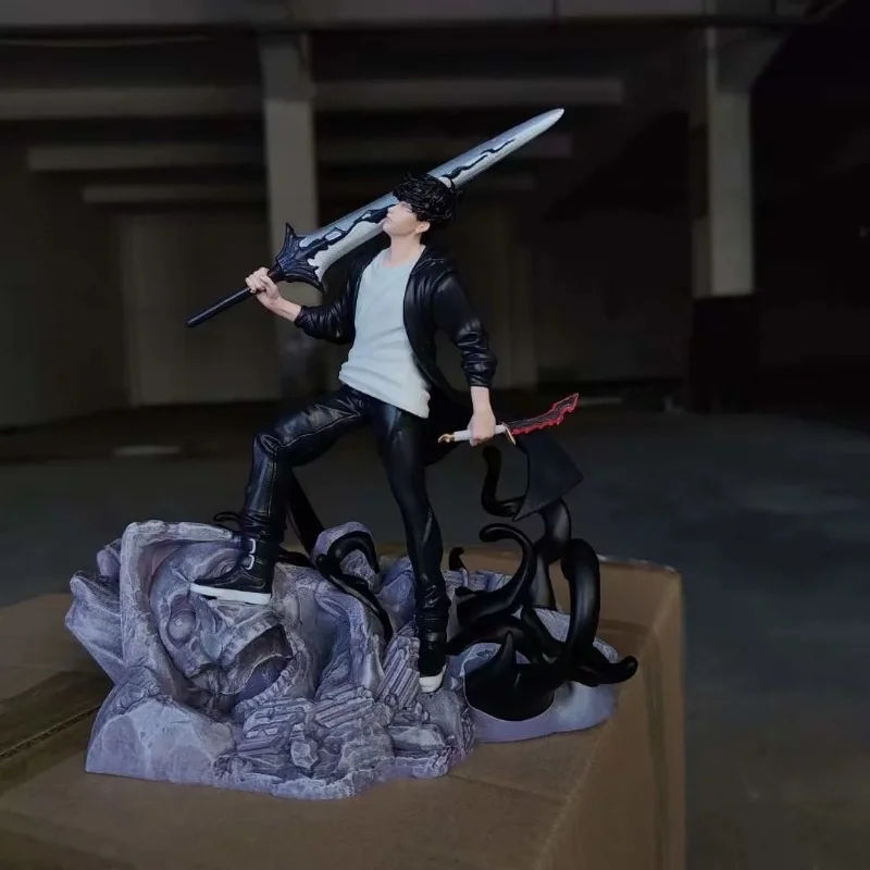 

Фигурка соло Выравнивающая Sung Jin Woo, фигурка только я выравнивающаяся, Корея, аниме, ПВХ игрушечная фигурка для взрослых, строительный подарок