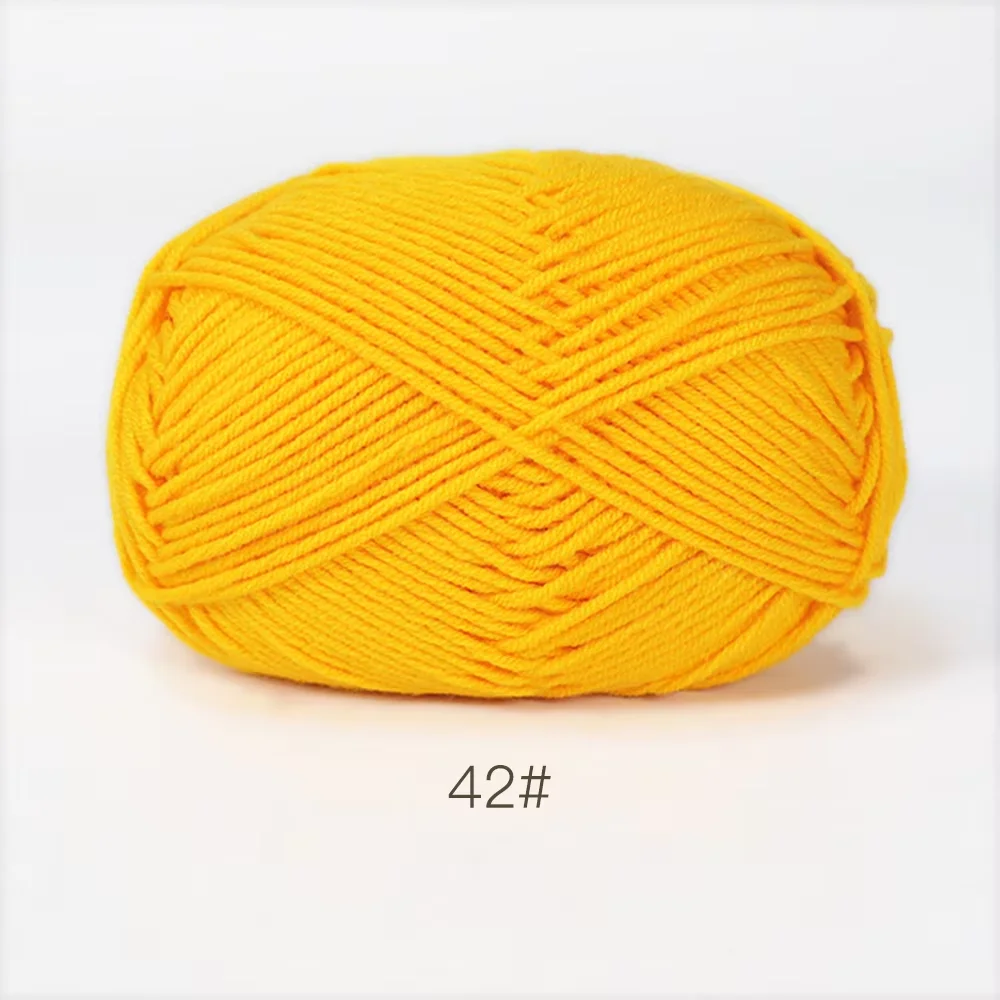 Luxurious Soft Milk Cotton Yarn Pack for Knitting and Crochet Projects - 5PCS, Total 250g