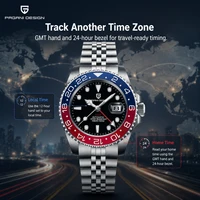 Nouvelle montre mécanique de luxe PAGANI DESIGN 2026 pour homme, en acier inoxydable, avec fonction GMT, verre saphir, montre haut de gamme pour homme, reloj hombre 2
