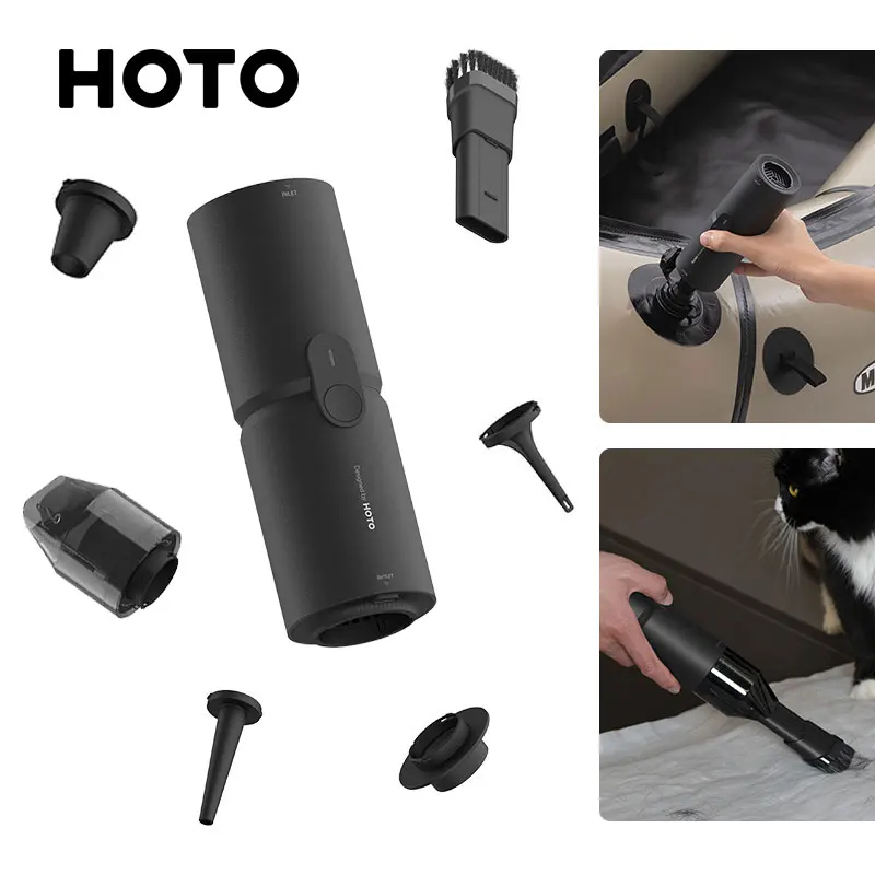 HOTO Compressed Air Capsule Handheld Vacuum Cleaner Multifunctional Dual-purpose Cleaner 15000PA Home Car Computer Dust Catcher foaming heavy oil stain cleaner car multifunctional heavy duty spray cleaner car household kitchen all purpose bubble cleaner