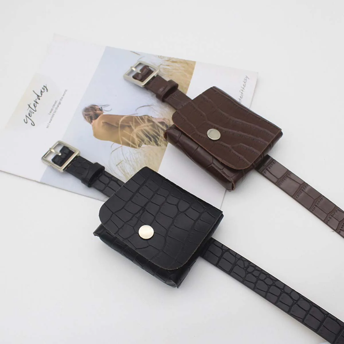 Top seller Fashion Waist Packs Top PU Leather Fanny Bag for Phone Pouch Leather Bags Fanny Pack Female Travel Waist Bag