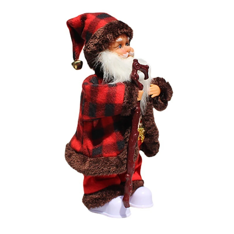 Electric Toy Santa LED Climbing Santa Tabletop Decors Luminous Toy