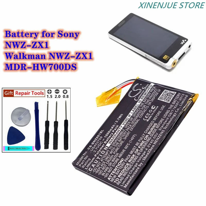 Media Player Battery 3 7v 1000mah Us For Sony Nwz Zx1 Walkman Mdr Hw700ds Digital Batteries Aliexpress