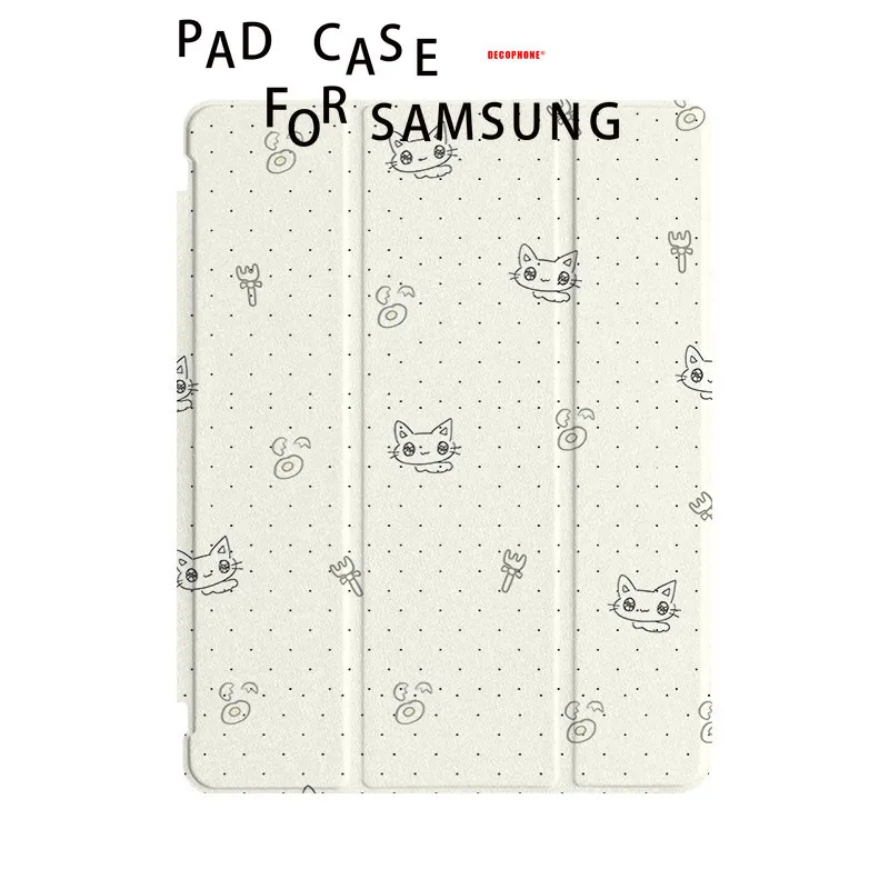 Cute Egg-Yolk Cat Tri-Fold Tablet Case