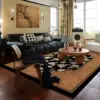 Retro American Large Area Carpet Living Room Sofa Bedroom Nordic Style Light Luxury Carpets Advanced French Anti Slip Soft Rug 2