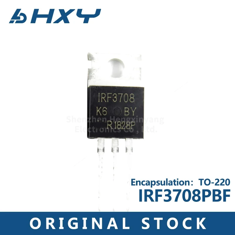 5Piece-IRF3708PBF-Silk-screen-IRF3708-TO-220-in-line-30V-62A-N-channel ...