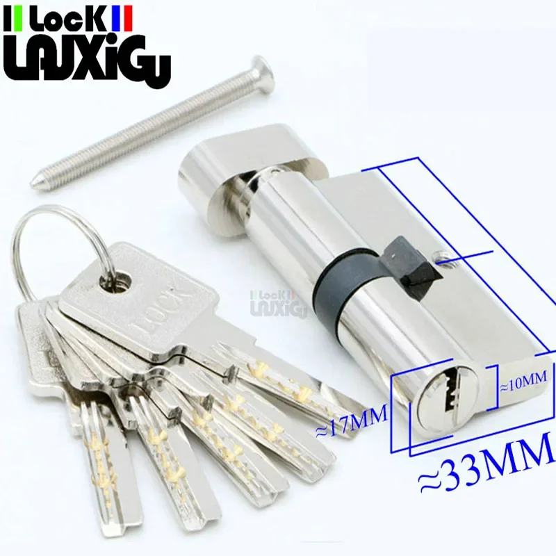 Door Lock Cylinder Copper Cylinder Outdoor Door Lock Entrance Lock 5 keys 50MM-120MM