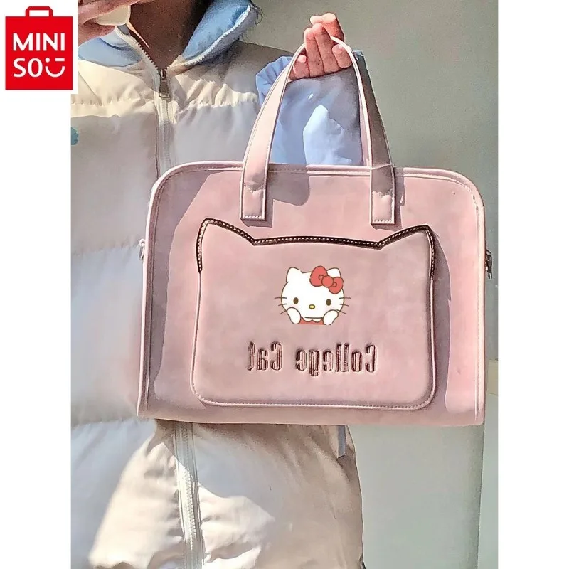 

MINISO Hello Kitty Cartoon Computer Bag 14 inch Student Commuting One Shoulder Handbag