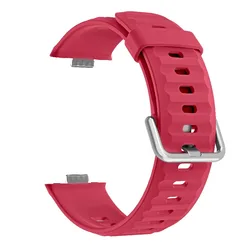Enhanced Silicone Watch Band with Dedicated Connector - Waterproof Strap - Huawei Fit 5 5 pro (Vibrant Red)