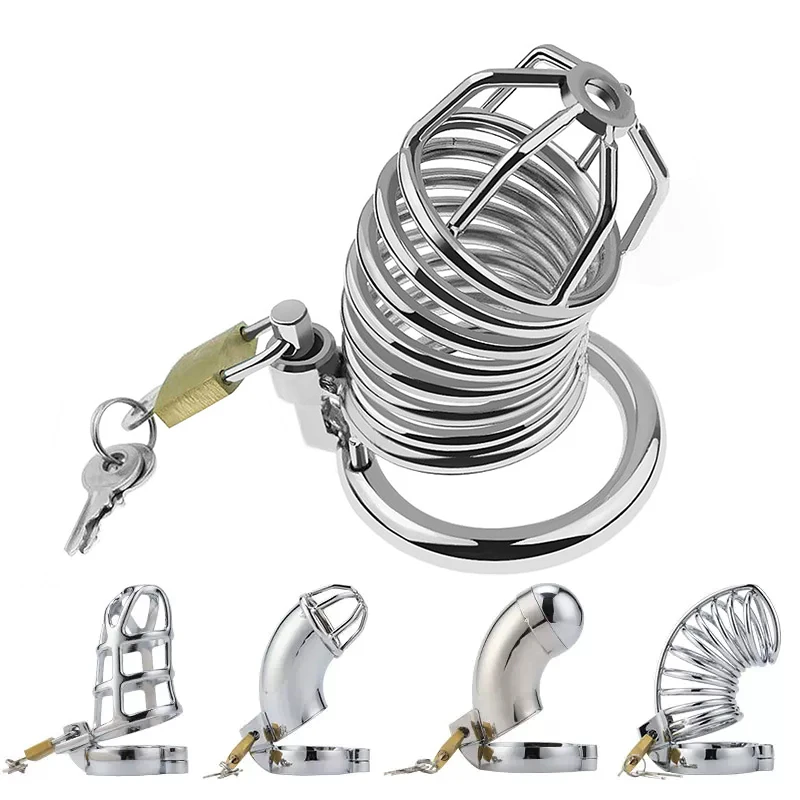Adult Sextoy Tooys Men'S Metal Penis Chastity Cage Adjustable Cock Ring Restriction Punitive Stainless Steel Urethral Lock