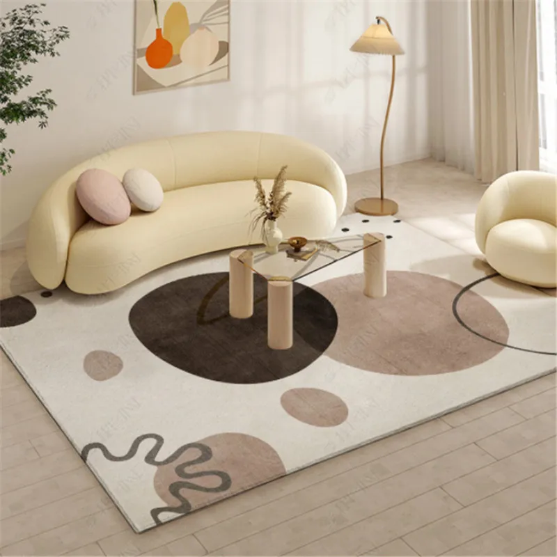 

Modern Abstract Living Room Decoration Plush Carpet Nordic Style Rugs for Bedroom Thickened Anti-slip Mat Large Area Lounge Rug