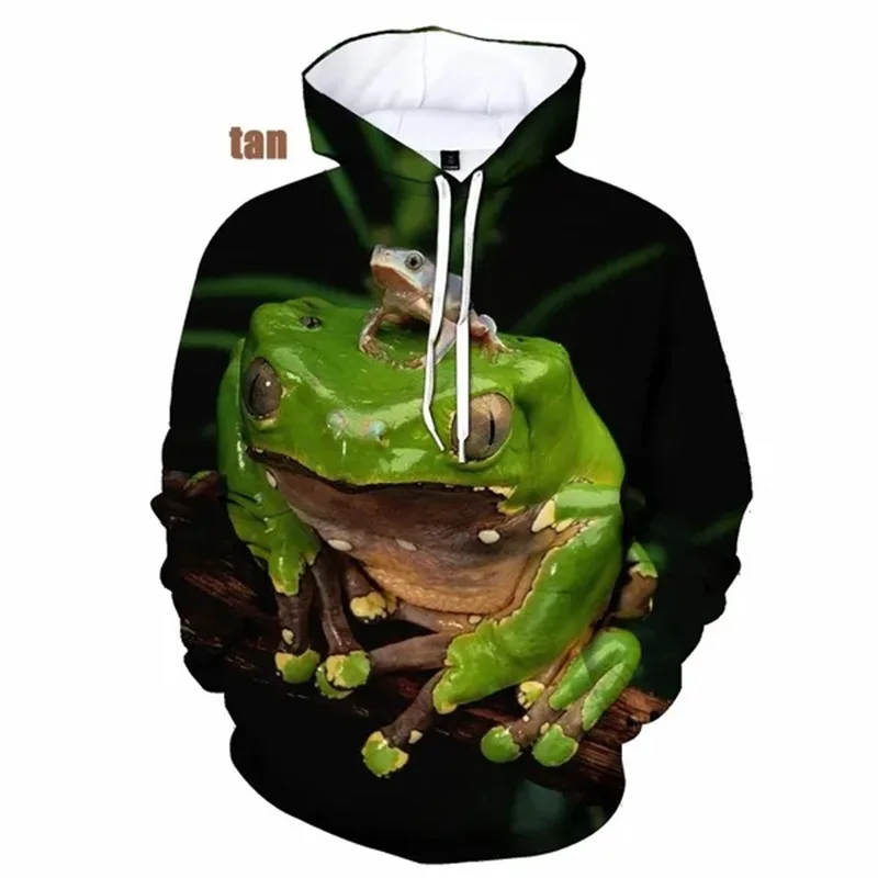 thumbnail image 1 of Sudadera con capucha de animales divertidos para hombres y mujeres, sudadera con estampado 3D de rana, sudaderas casuales, sudaderas con gráficos de gran tamaño, ropa para hombres, 1 of 5