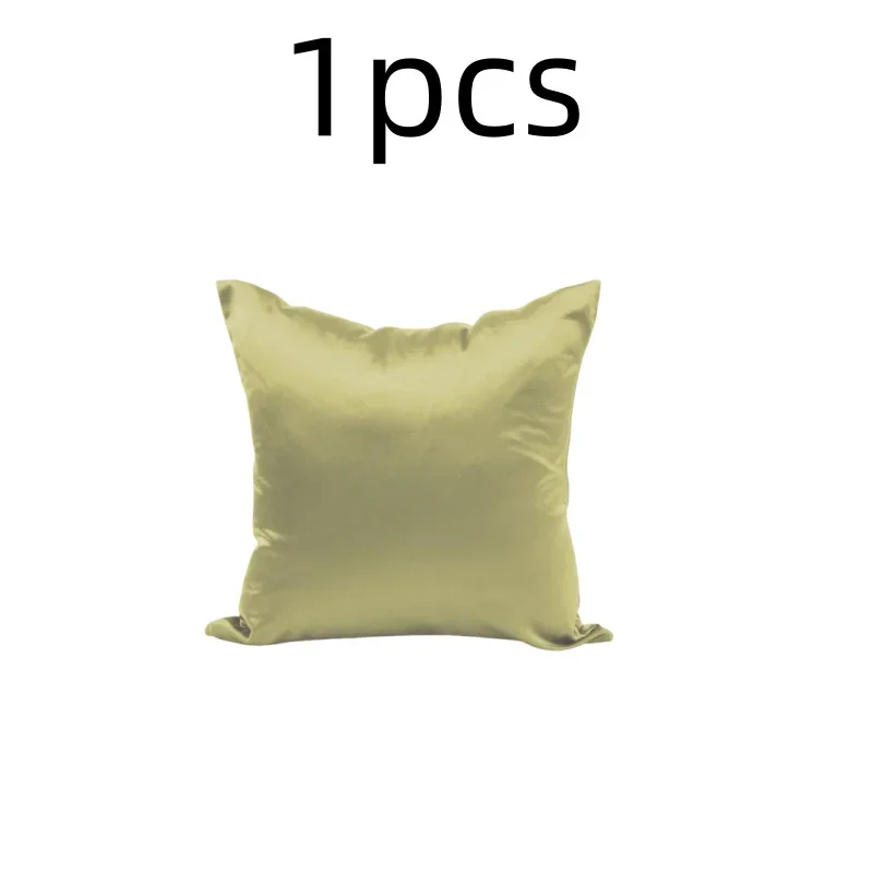 Luxurious Satin Pillow Cover - Smooth Solid Design, Home Decor Accent
