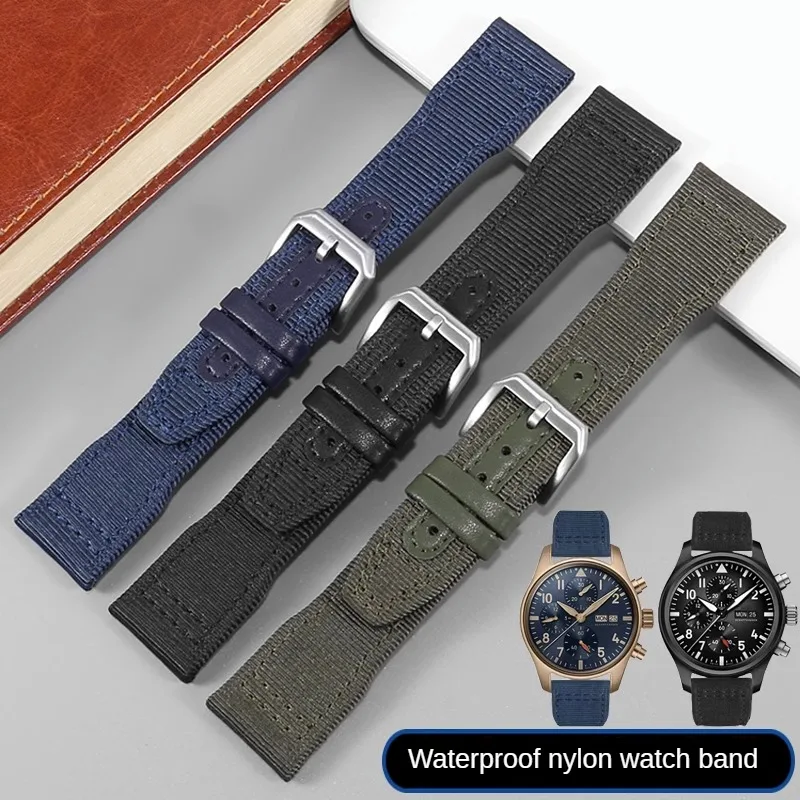 

Substitute Pilot Nylon Watchband With Mark XVIII Portuguese Series Flat Interface Canvas Watch Strap With 20/21/22mm.