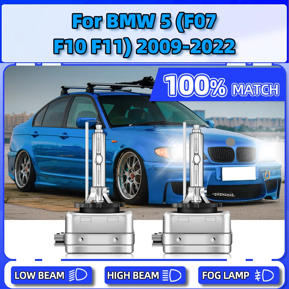 

12V Xenon Headlight Bulbs 35W Xenon Lamps 20000LM Auto Headlamps For BMW 5 (F07 F10 F11) 2009-2016 2017 2018 2019 2020 2021 2022