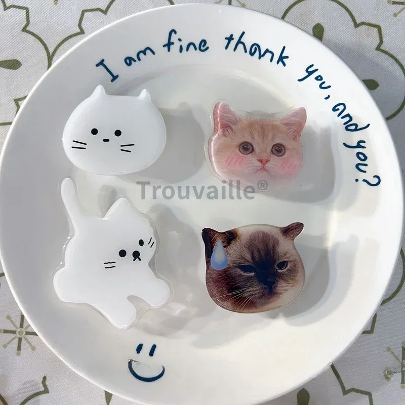 Trouvaille Cute Cats for Magsafe Grip Tok Phone Griptoks Mobile Stand Holder Kickstand Cellphone  for iPhone 11 12 13 14