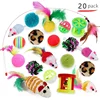 Kitten Toys Variety Pack-Pet Cat Toys Combination Set, Funny Stick, Sisal Mouse, Bell Ball Supplies 2