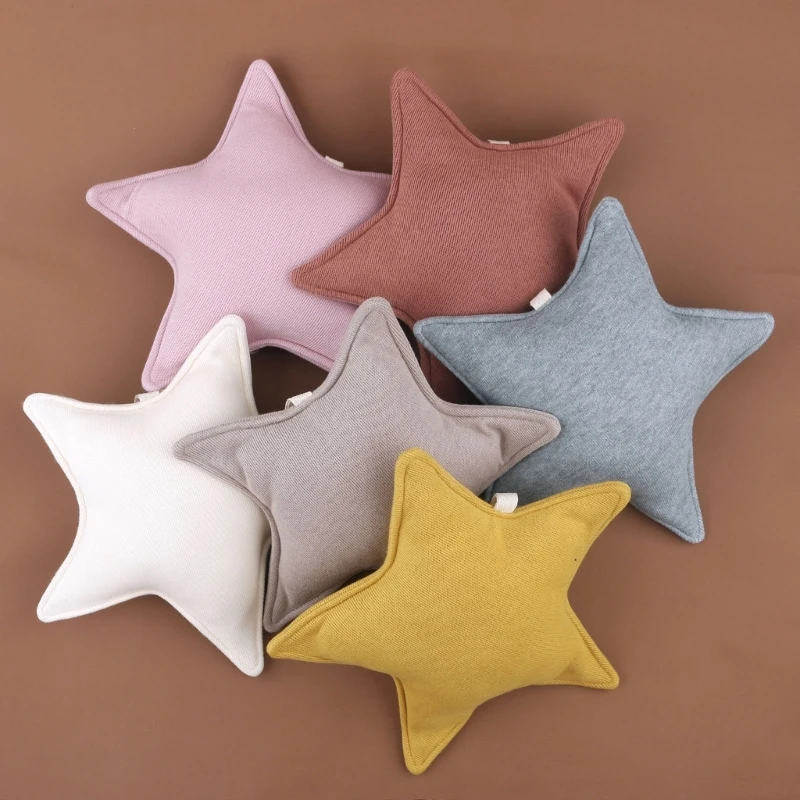 Accesorios de fotografía para recién nacido, almohada de algodón suave con forma de estrella 3D, colgante de chupete para bebé, accesorios de sesión de fotos de estudio infantil