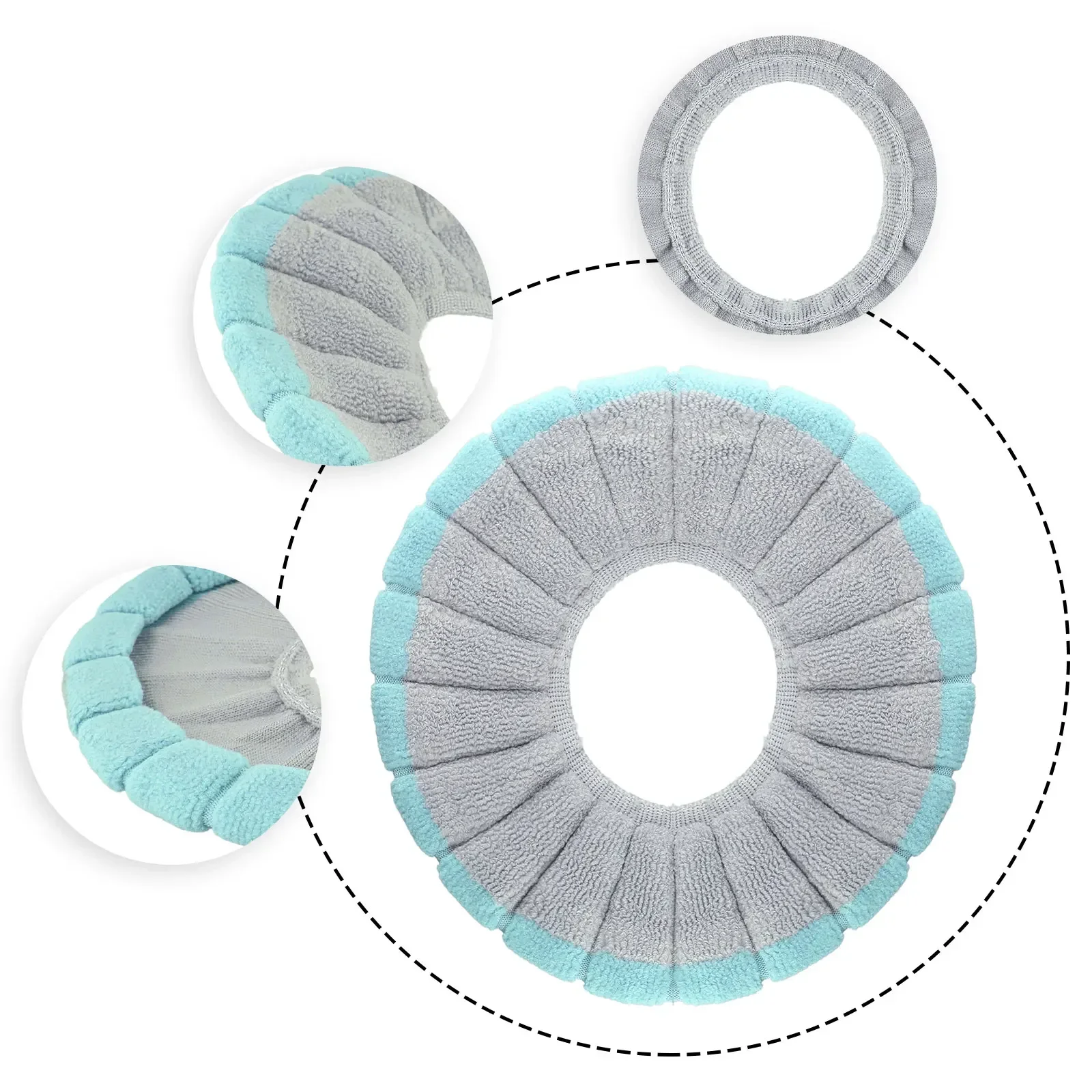 Toilet Seat Cover Bathroom Warmer Toilet Washable Soft Pad Seat Closestool Cover Most Toilet Seats With Different Sizes Round Or Square