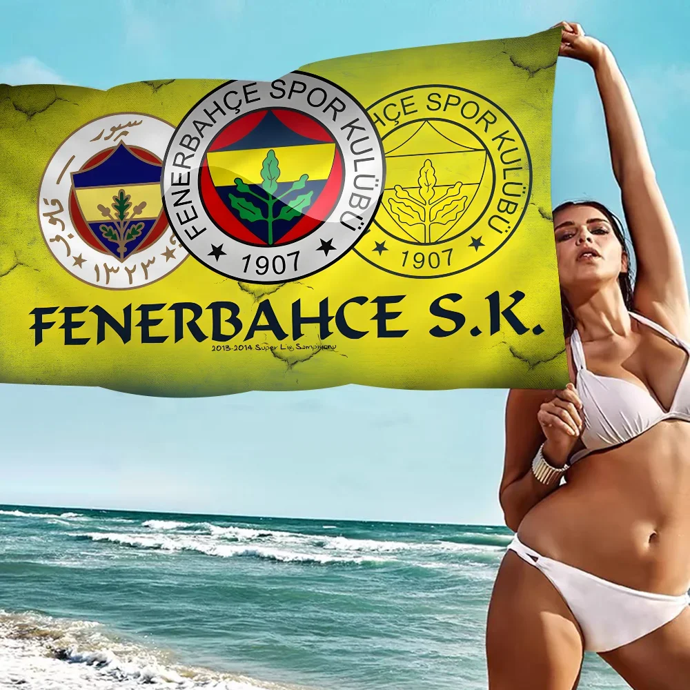 Fenerbahce 1907 Bath Towel Microfiber Soft Water Absorbing Breathable For Girl Kids Decorative Cartoon Beach Towel 2