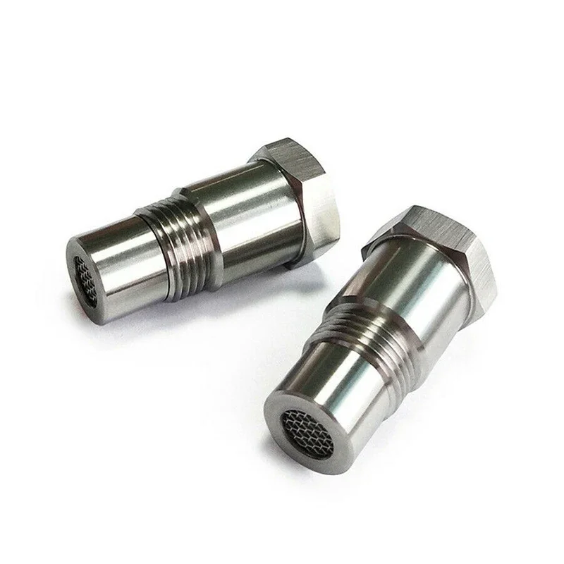 Oxygen O2 Sensor Spacer Adapter Connector Fix Check Engine Light Converter M18X1.5 Filter Screen