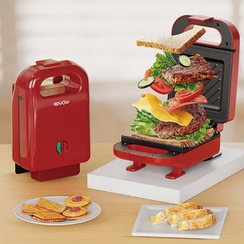 550W Electric Sandwich Machine Waffle Maker Toaster Multifunctional Breakfast Machine Donut Toast  Press Light Food Machine 220V