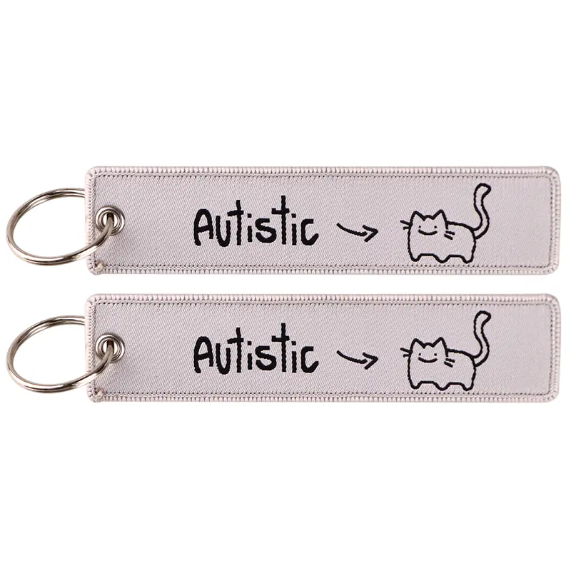 1pcs Computer Pop-up Window Quotes Embroidered Keys Tag Keychains For Motorcycles Backpack Fashion Key Ring Accessories Gifts - Image 48