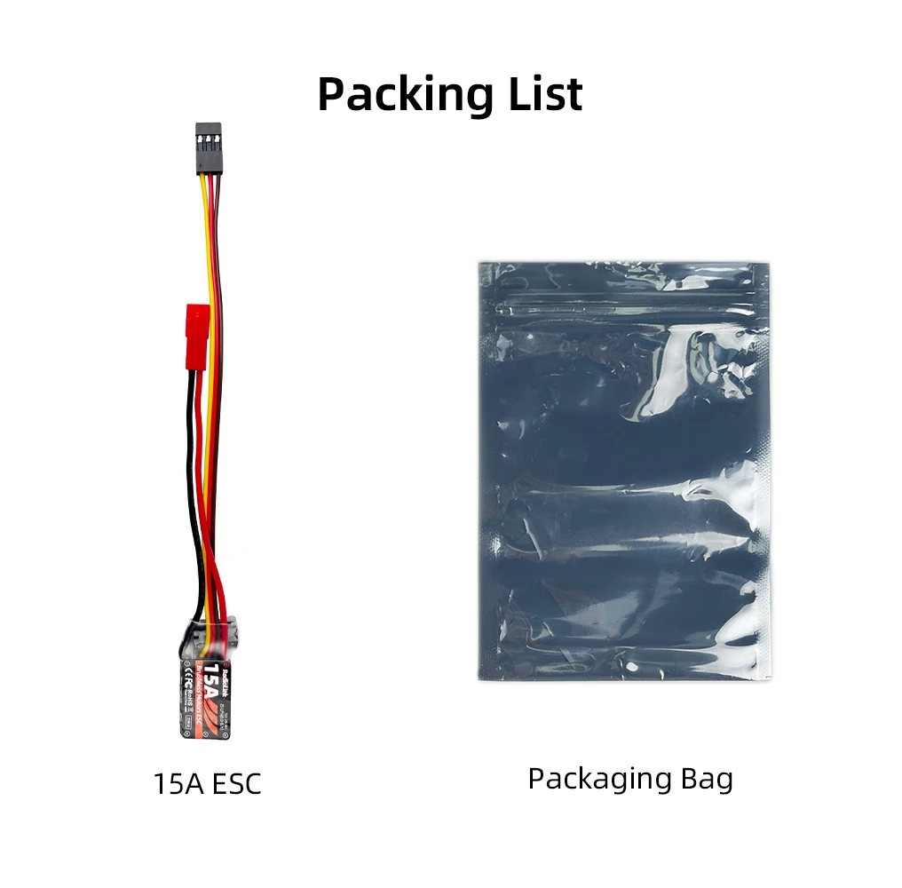 Radiolink RE15A 2S ESC Geschwindigkeitsregler mit integriertem 5V/2A BEC für bürstenlose Motoren RC Flugzeug Starrflügler A560 SU27 D460 Fluggeräte – Detail 8
