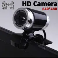 Rotatable Computer Camera With Mic Webcam High Definition Web Cam Clip-on Computer PC Laptop  640*480P Web Camera CMOS Sensor